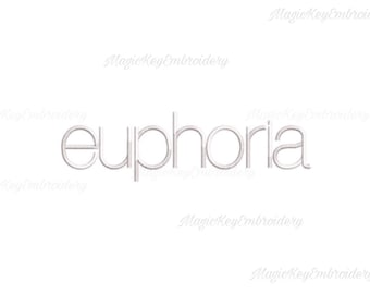Euphoria trendy Diseño bordado Archivo Digital - 3 Tallas - formato pes