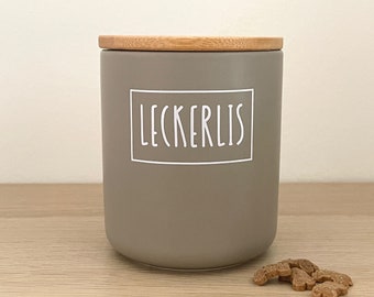 Aufkleber Leckerlis für DIY Leckerlidose | Etikett Vinyl-Sticker Sticker Leckerli Dose Vorratsdose weiß gold schwarz Hund Katze