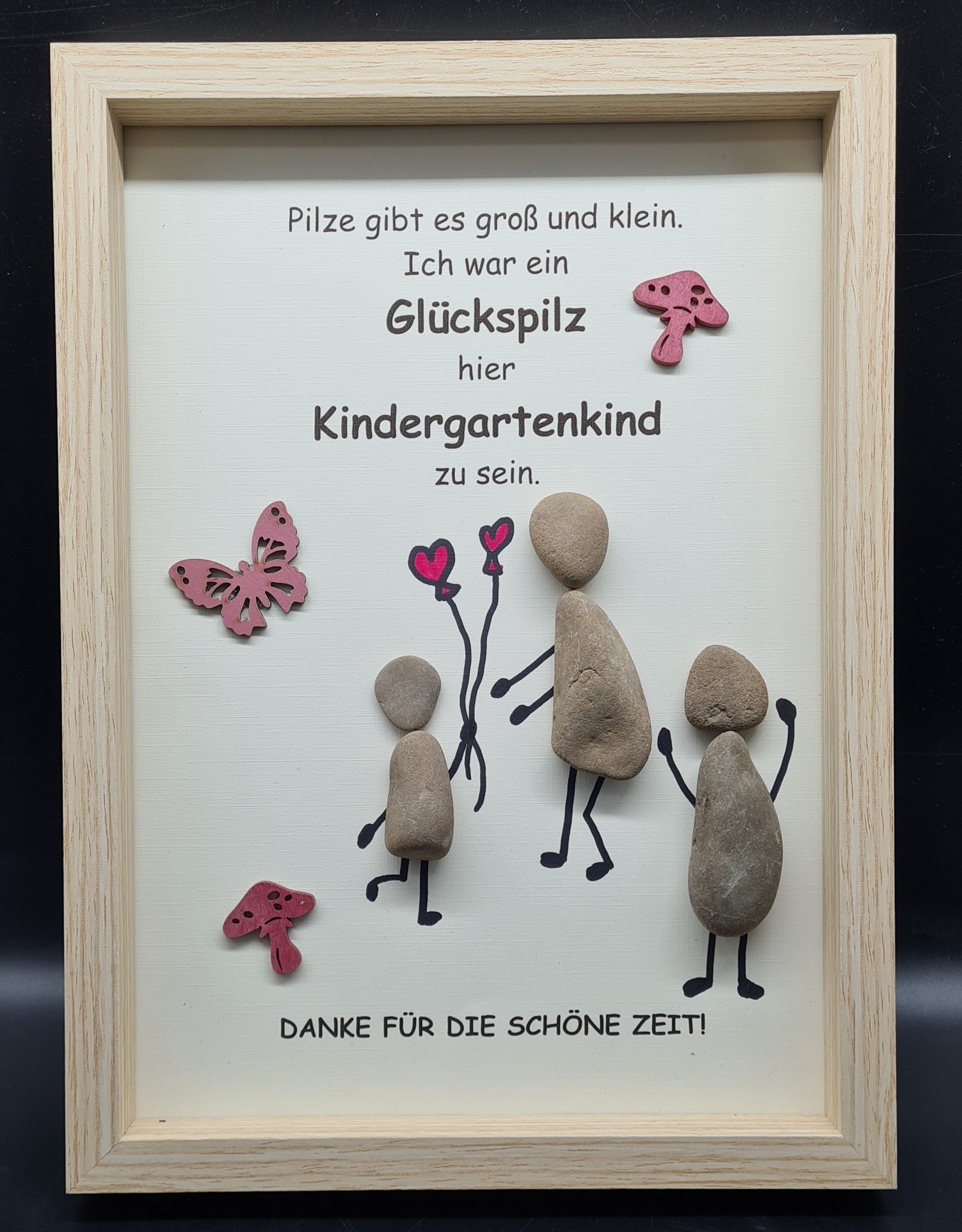 Steinbild zum Abschied vom Kindergarten für Erzieher/innen