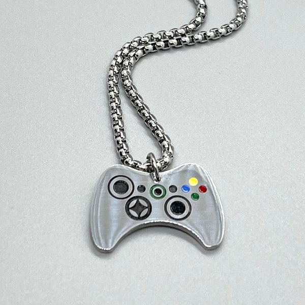 Stainless Steel GAMING Pendant Necklace ~ No Tarnish ~ Video Game Controller Pendant ~ Video Games ~ Gamer Gift ~ Fun Fashion On The Go