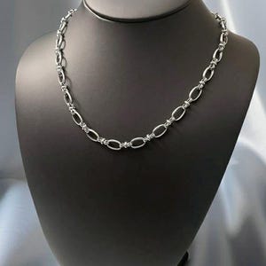 Stainless Steel Oval Link Chain Necklace No Tarnish Silver Chain Jewelry Gift