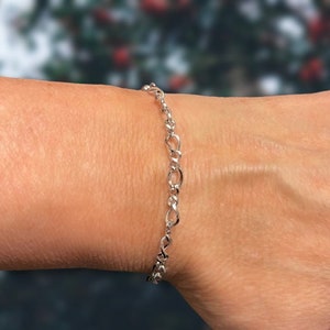 Stainless Steel Twisted Chain Bracelet No Tarnish Twisted Oval Link Silver Chain Women Gift Fun Fashion On The Go image 2