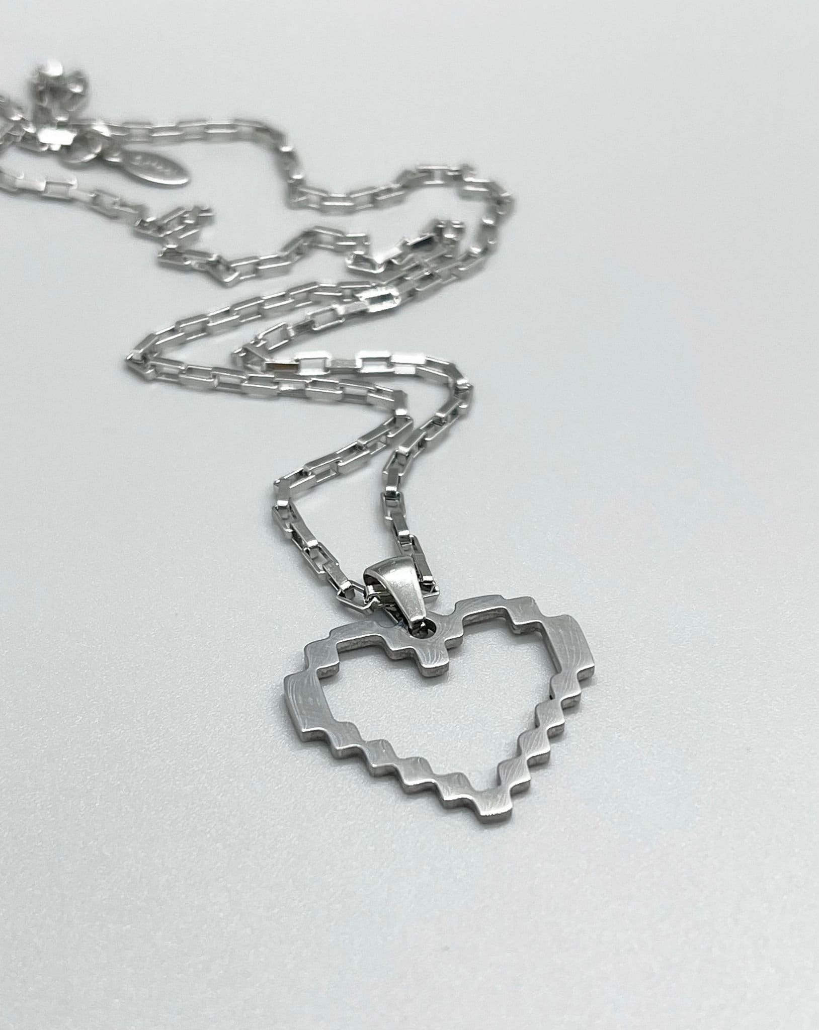 Stainless Steel Heart Pendant Necklace CHOOSE YOUR CHAIN No