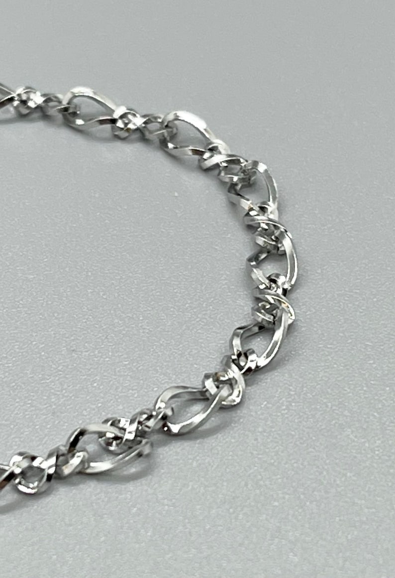 Stainless Steel Twisted Chain Bracelet No Tarnish Twisted Oval Link Silver Chain Women Gift Fun Fashion On The Go image 4