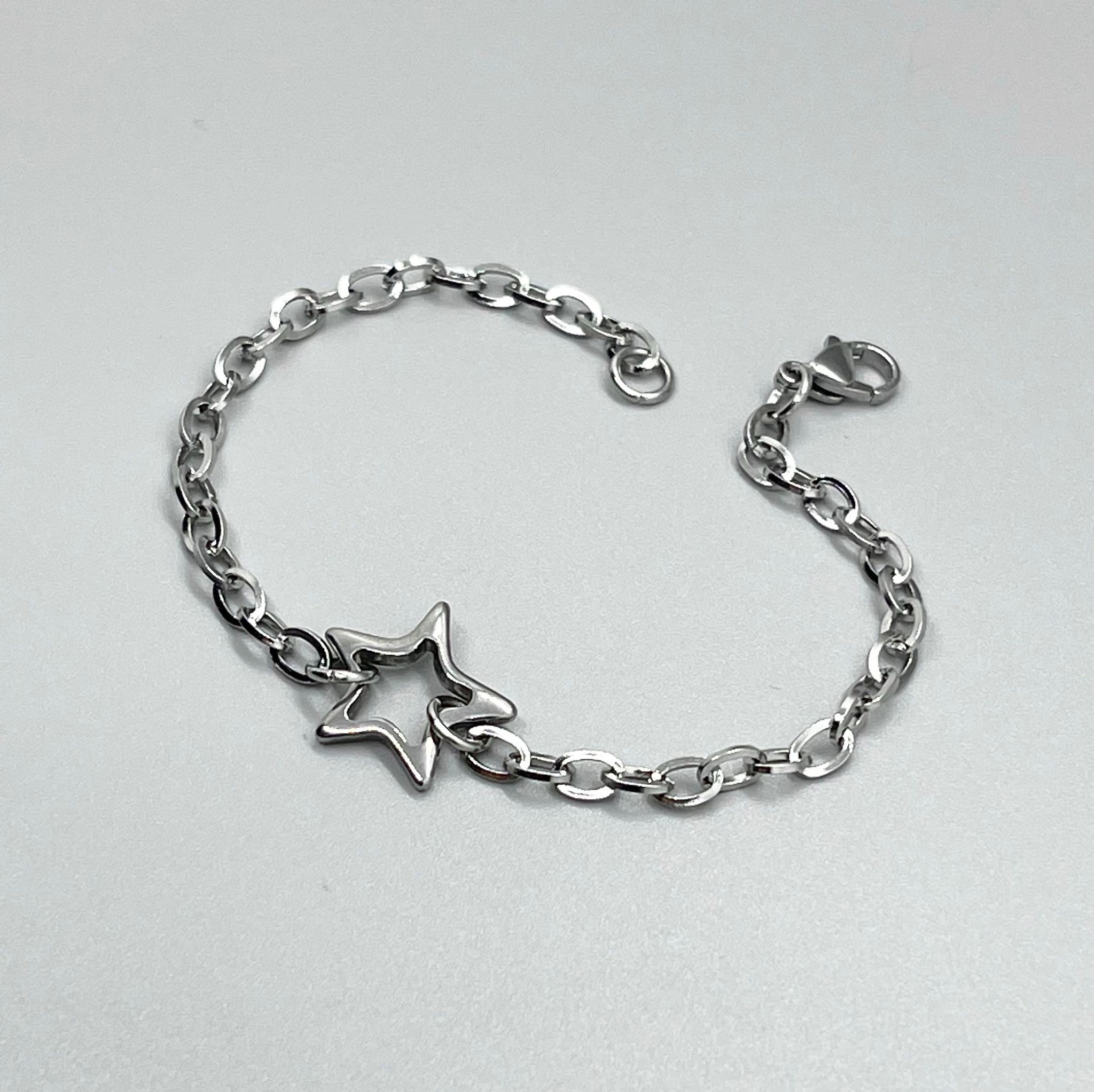 【ONE ENOUGH】Super Star Chain Bracelet Y2K Star Bracelet,star Pendant,starburn Bracelet,street