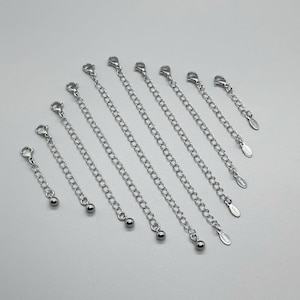 Stainless Steel Necklace Extension CHOOSE YOUR LENGTH 1pc No Tarnish Removable Adjustable Clasp Extender For Necklace Bracelet Anklet