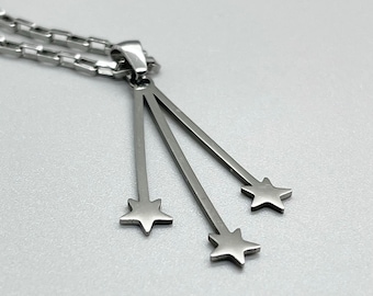 Stainless Steel Star Necklace: Choose Your Chain, Tarnish Resistant