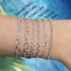 Stainless Steel Chain Bracelet: Choose Your Style, Non-Tarnish Layering Jewelry