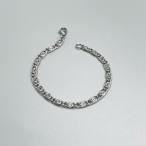Stainless Steel Spiral Chain Bracelet No Tarnish Silver Geometric Link Chain Jewelry Gift