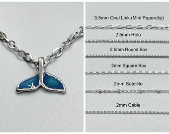 Stainless Steel Whale Tail Pendant Necklace ~ No Tarnish ~ PICK A CHAIN ~ Beach Jewelry ~ Fun Fashion On The Go