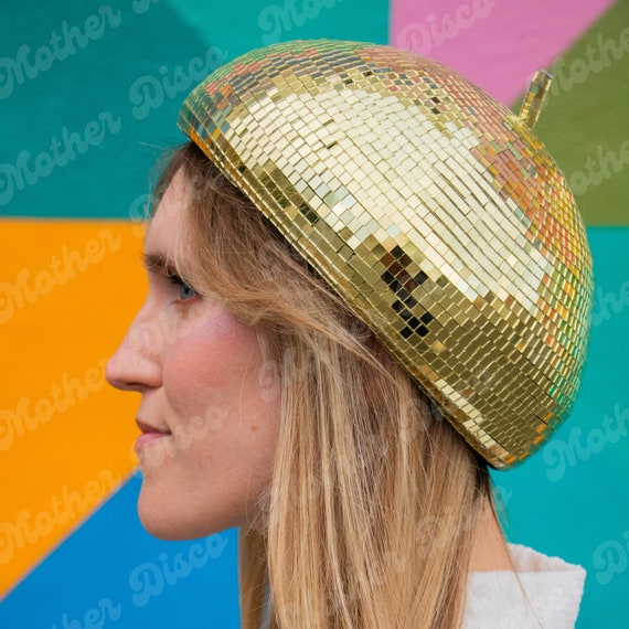Buy Disco Ball Beret | Mirrorball Hat | Disco Hat | Disco  display picture 1