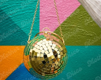 Shiny Disco Ball Crossbody e Clutch / Disco Purse / Disco Wedding / Addio al nubilato / Disco Ball Purse / Disco Accessory / Festival Bag