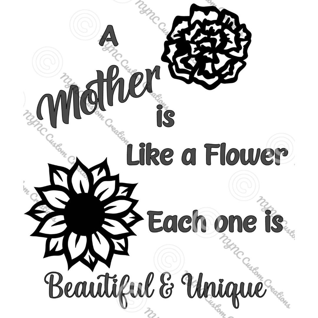 A Mother is Like a Flower Etsy