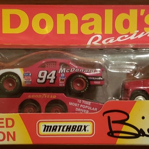 Matchbox 1996 Bill Elliott All Time Most Popular Driver # 94 McDonalds Racing 10x Most Popular Driver issue 3 PC set