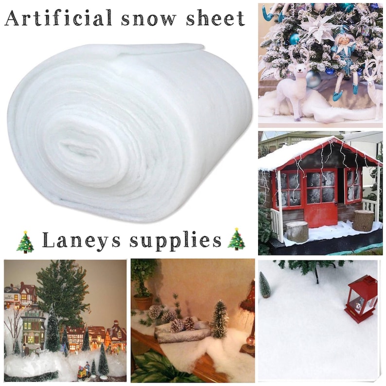 Artificial Fake Snow Blanket for Christmas Village Nativity Etsy UK