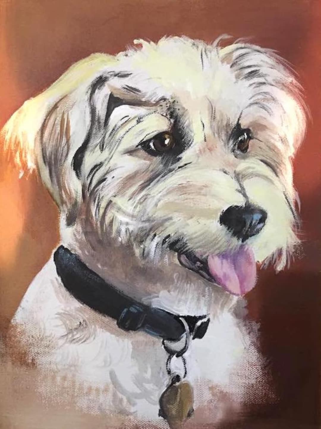 Pet Portraits, Acrylic Portraits, Painting, Gift, Christmas Gift