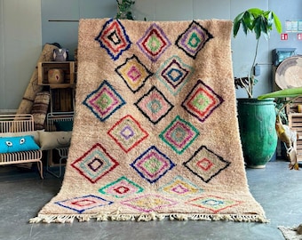 tapis marocain berbere en laine, tapis de salon, tapis contemporain, Tapis Beni Ourain, tapis personnaliser, tapis chambre enfant, tapis.
