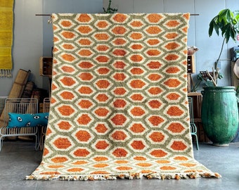 Beni ourain rug, Authentic Moroccan rug, Berber carpet, Genuine Wool rug, Handmade rug, Beni ourain style, Area rug, Moroccan Modern Rug