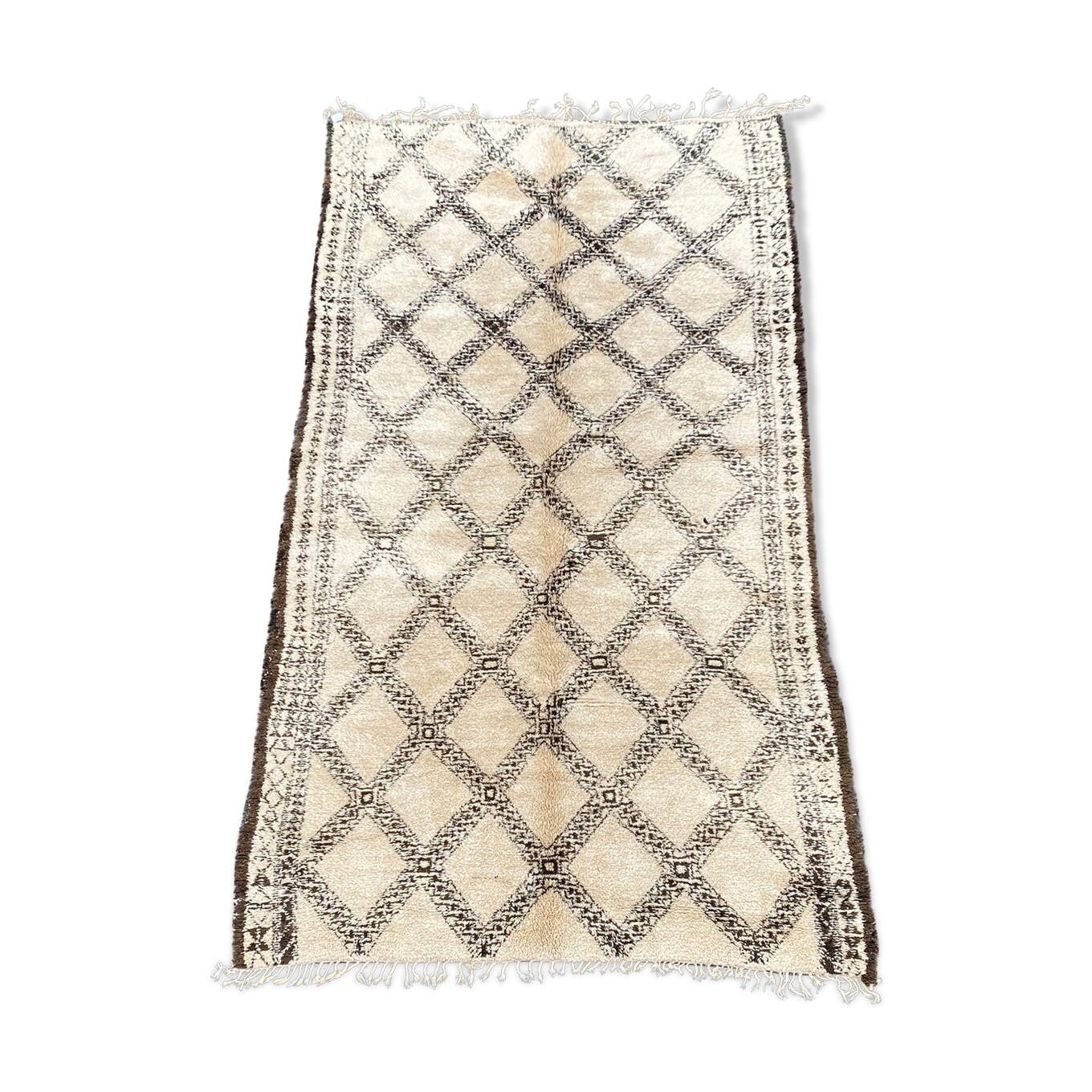 Tapis Ancien de La Region Beni Ouarain 210×430 cm, Tapis Marocain, Vintage