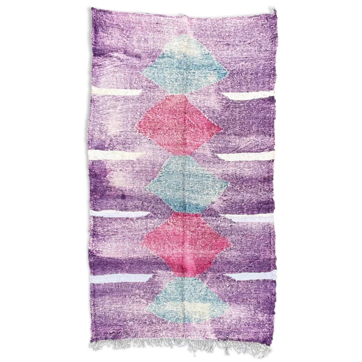 Tapis Berbere Kilim 140×255 cm, Tapis Fait Main en Coton