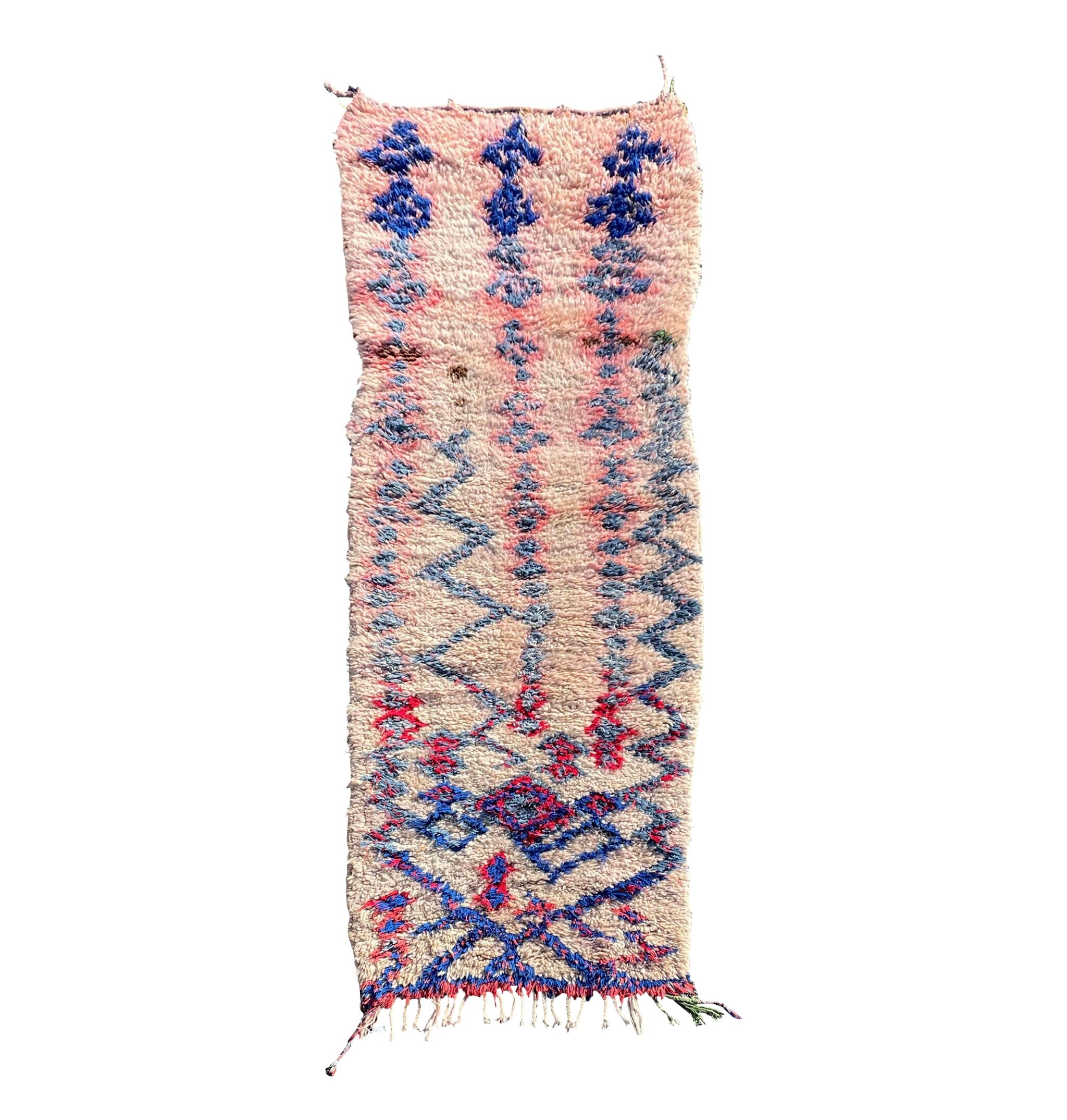 Tapis Marocain Azilal 85×220 cm, Tapis en Laine Coloré