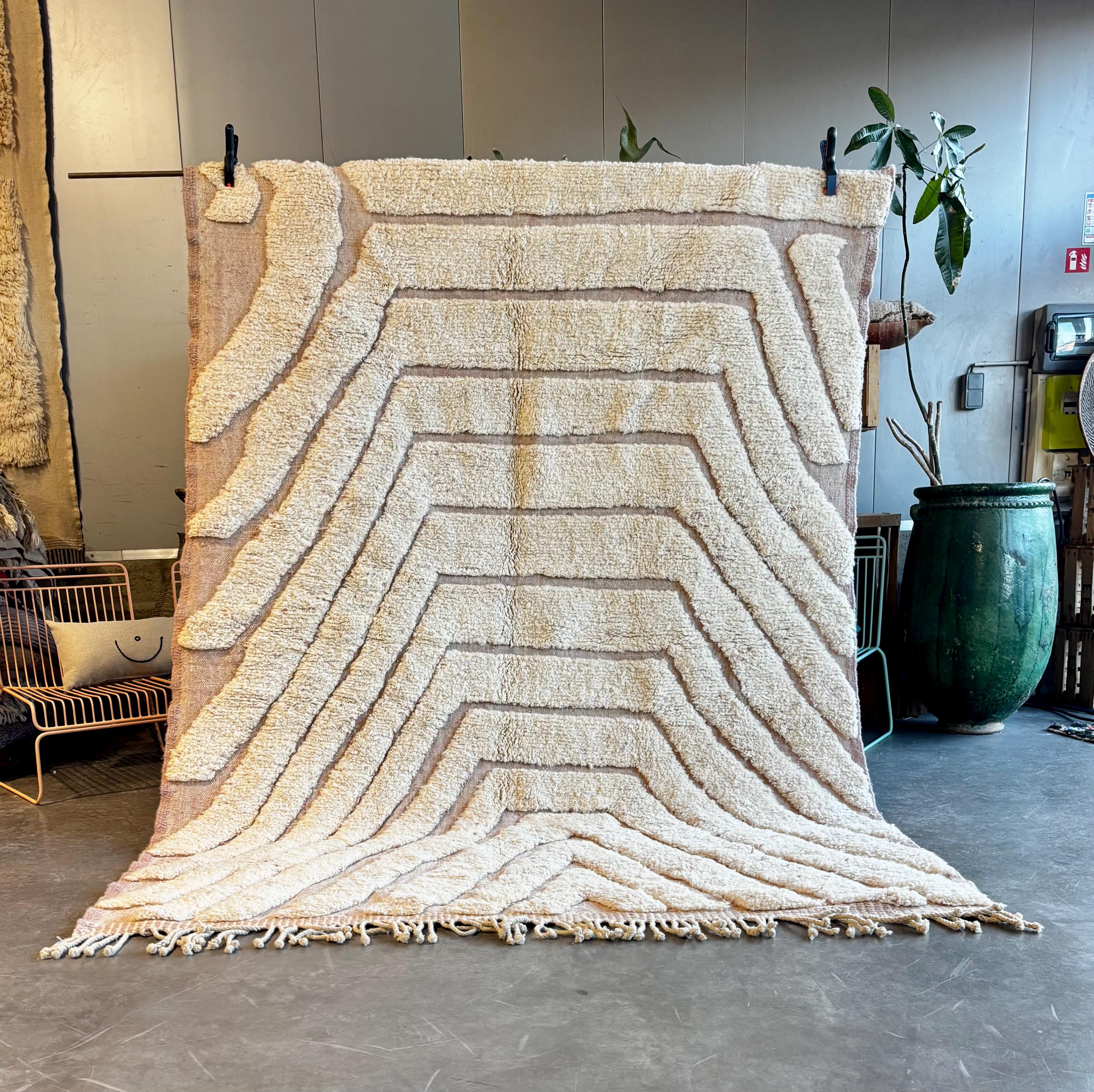 Berber Modern Moroccan Mrirt Wool Rug 210x300 Cm– Handwoven