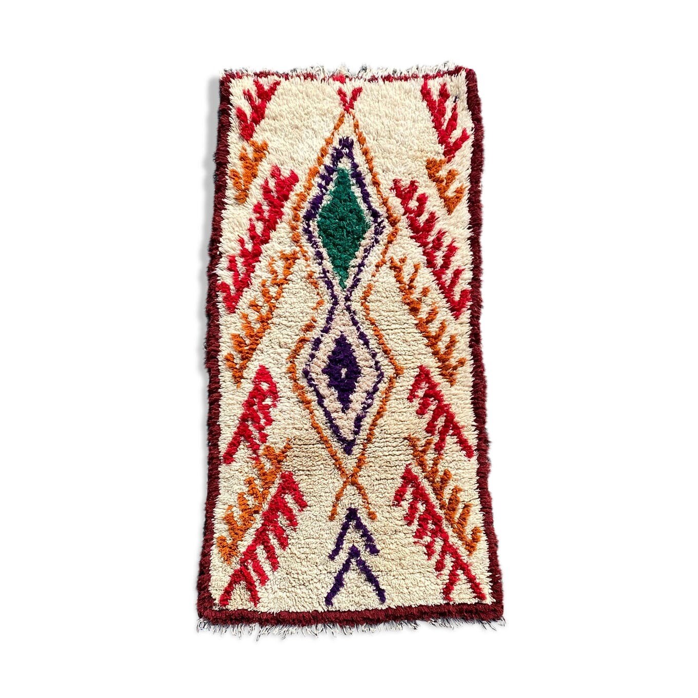 Tapis Berbère Azilal Vintage 85×170 cm, Tapis Coloré