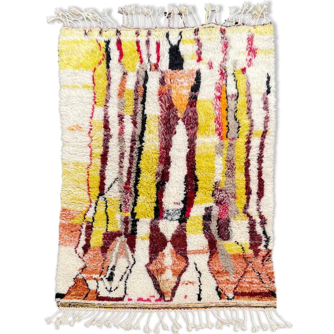 Tapis Berbere Beni Ouarain Moderne 200×280 cm , Tapis Coloré, Contemporain