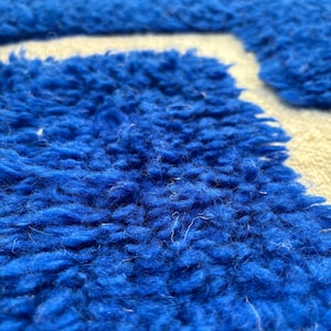 Beni Ourain Majorelle Blue Runner rug-Authentic Moroccan rug-Berber carpet-Genuine Wool rug-Handmade rug-Beni ourain style Teppich image 7