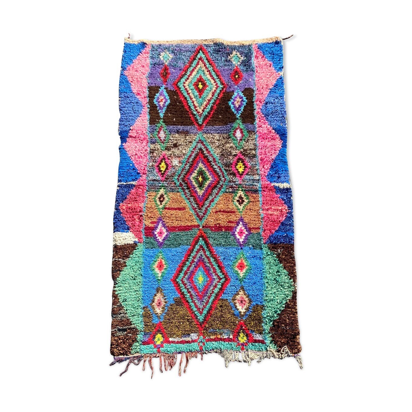 Tapis Berbere Boucherouite 135×265 cm