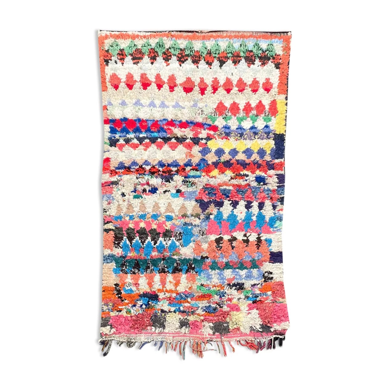 Berber Moroccan Boucherouite Rug 125x220 cm, Hand Made Rug