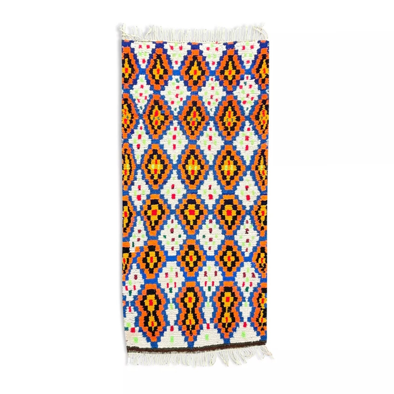 Berber Moroccan Azilal Wool Rug 75x210, Vintage Rug, Handmade Rug