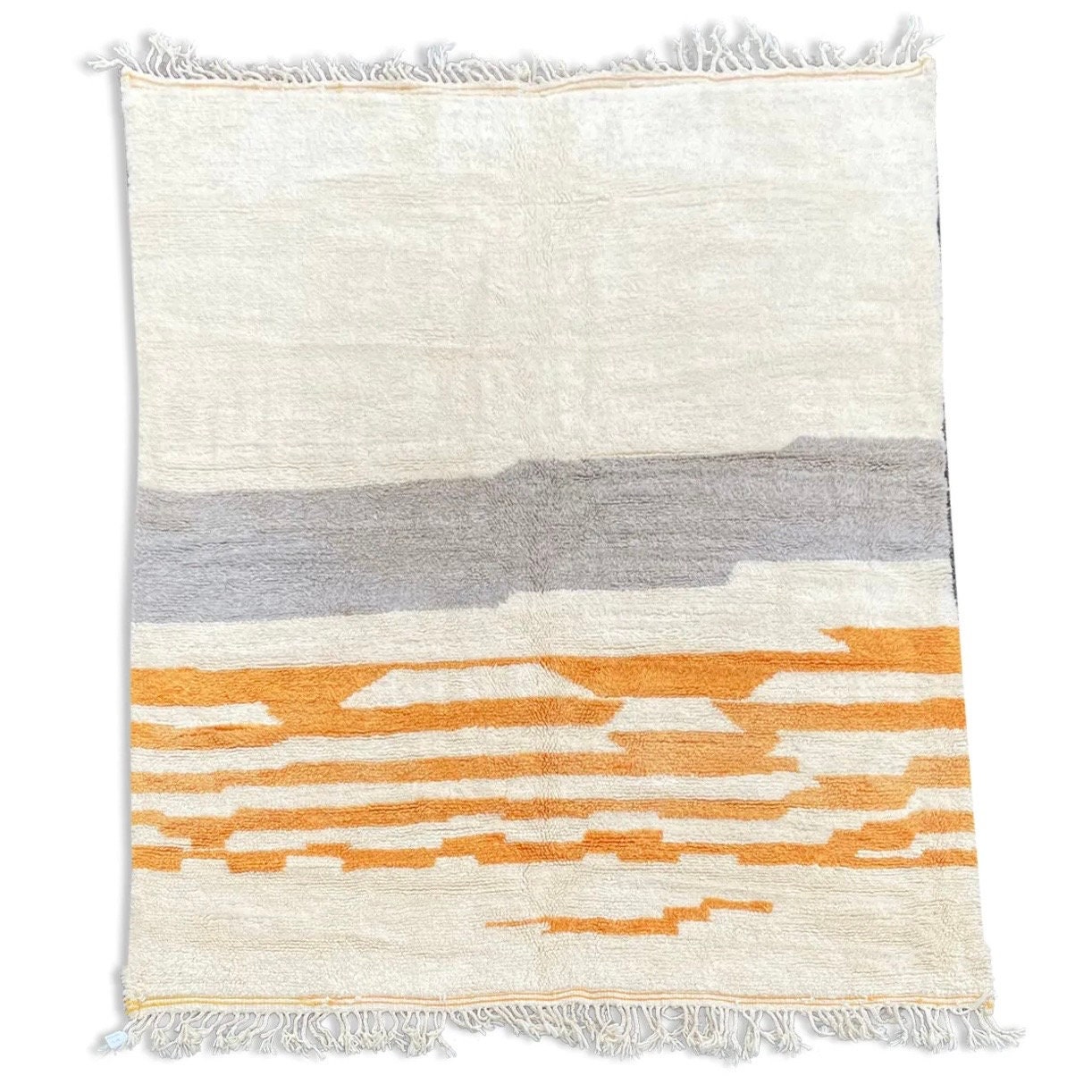 Joli Tapis Berbere Marocain Beni Ouarain 220×285 cm, Tapis en Laine