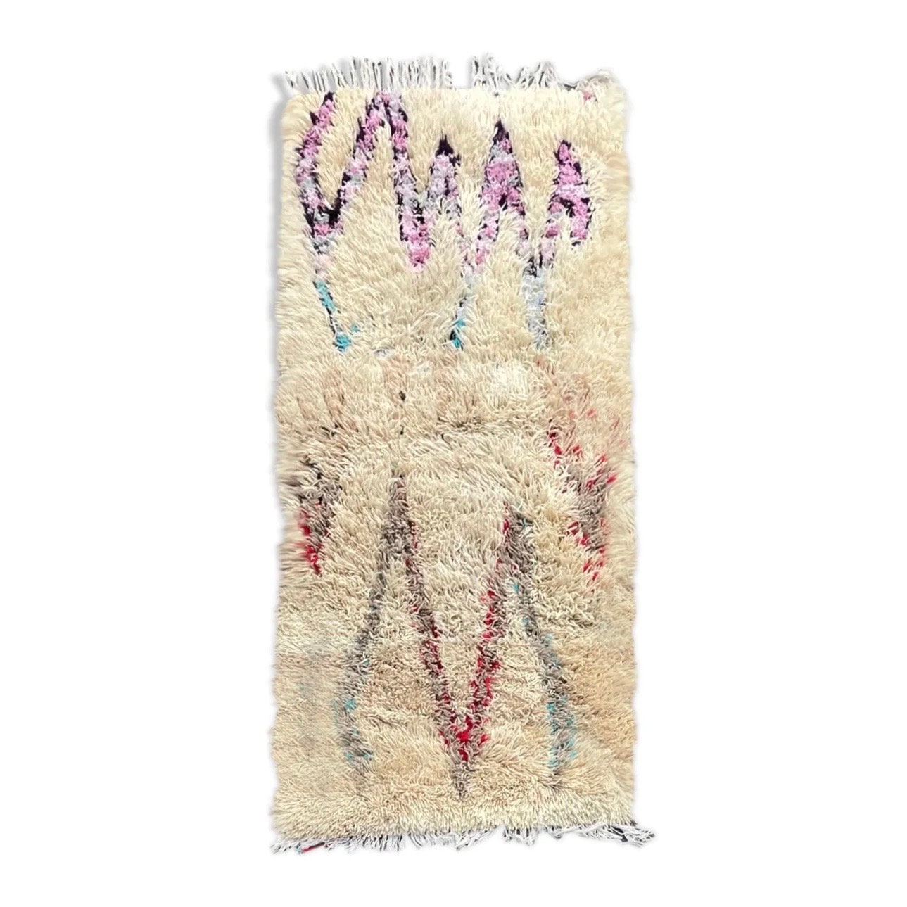 Tapis Berbere Azilal 80×200 cm, Tapis en Laine Coloré