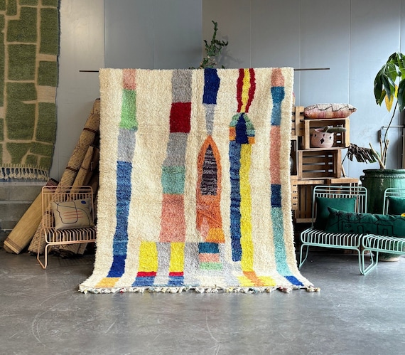 Modern Rug , Authentic Moroccan rug, Berber carpet, Genuine Wool rug, Handmade rug, Beni ourain style, Area rug, Beni ourain carpet