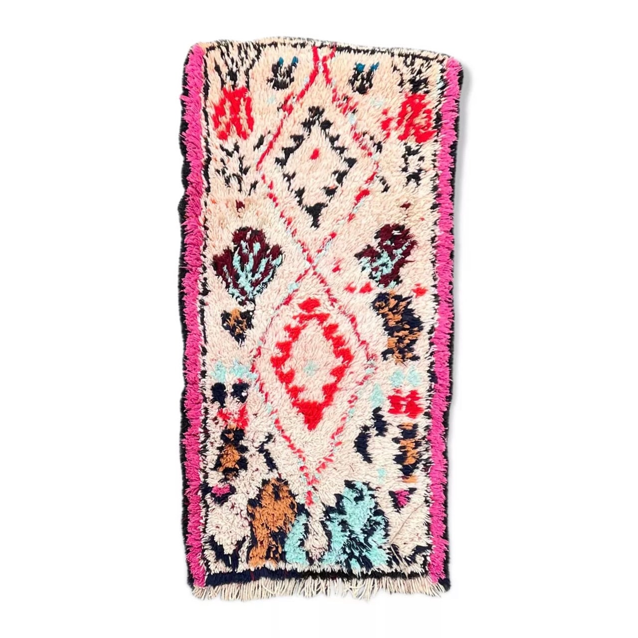 Moroccan Azilal Wool Rug 90x180cm, Berber Rug