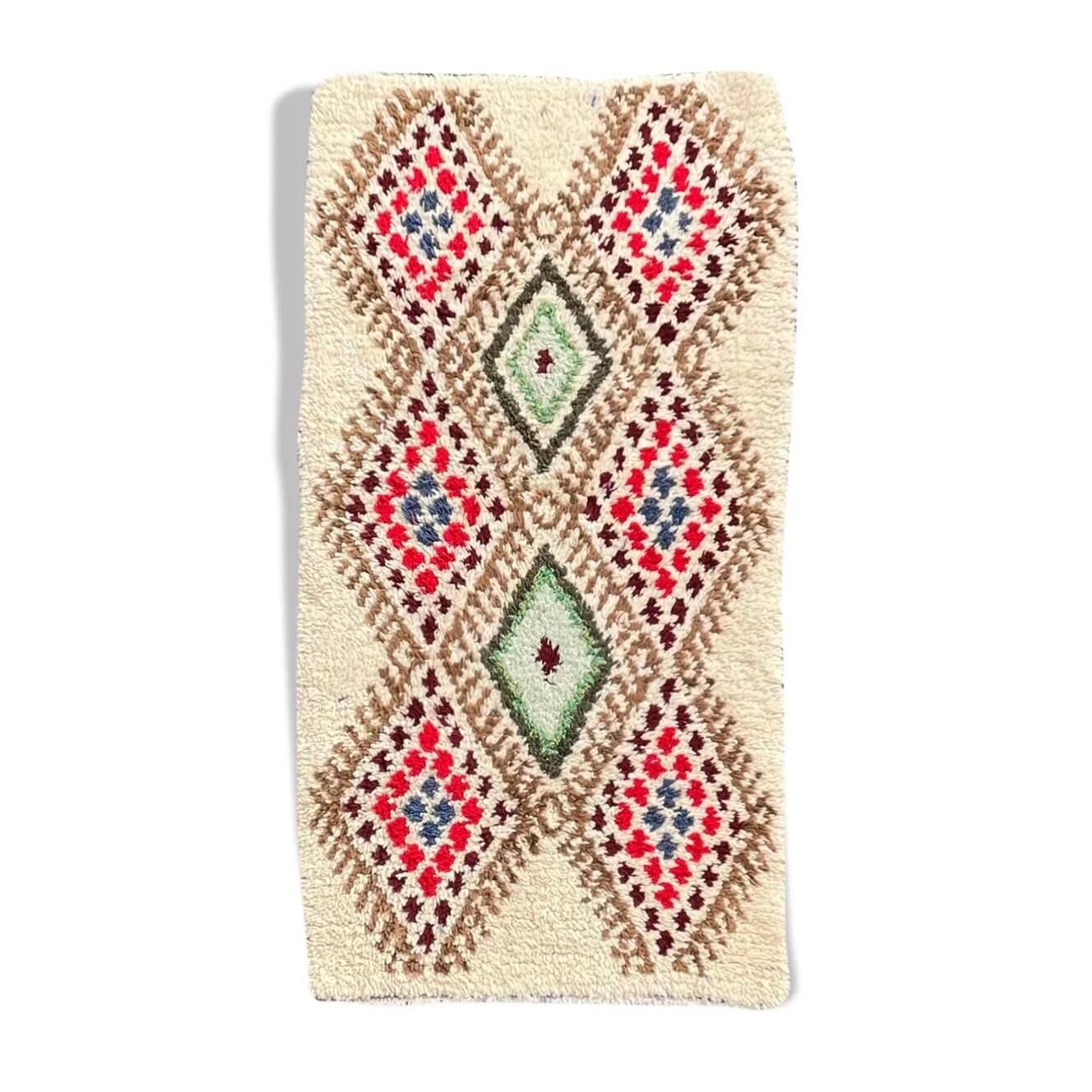 Berber Beni Ouarain Wool Rug 90x175 cm, Moroccan Rug