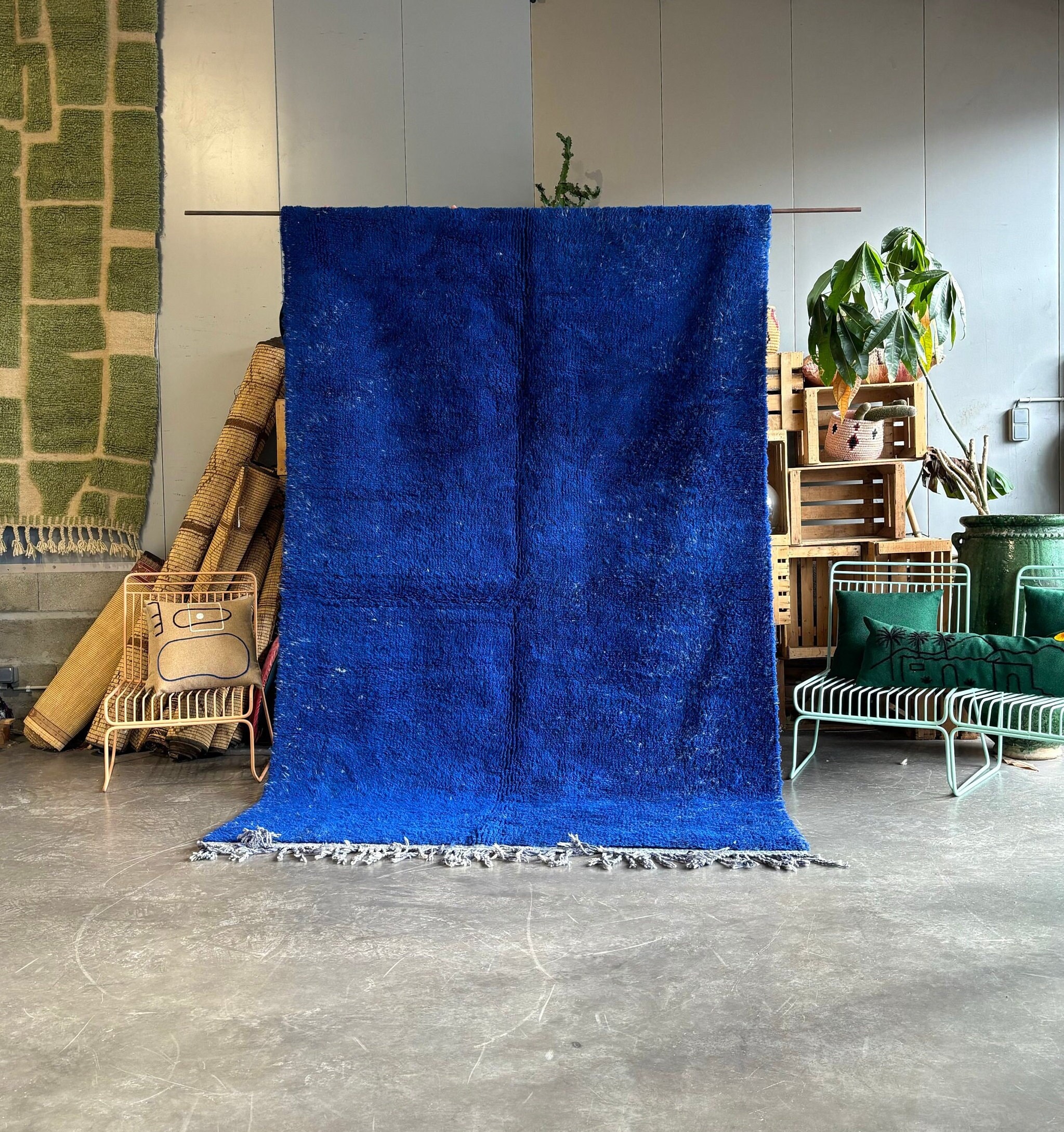 Blue Majorelle Rug, Authentic Moroccan Rug, Berber Carpet, Genuine