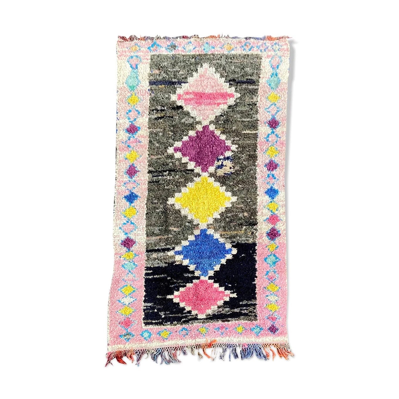 Tapis Berbere Boucherouite 125×250 cm