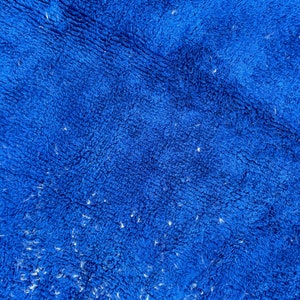 Blue Majorelle rug, Authentic Moroccan rug, Berber carpet, Genuine Wool rug, Handmade rug, Beni ourain style, Area rug, Tapis berbere bleu image 3