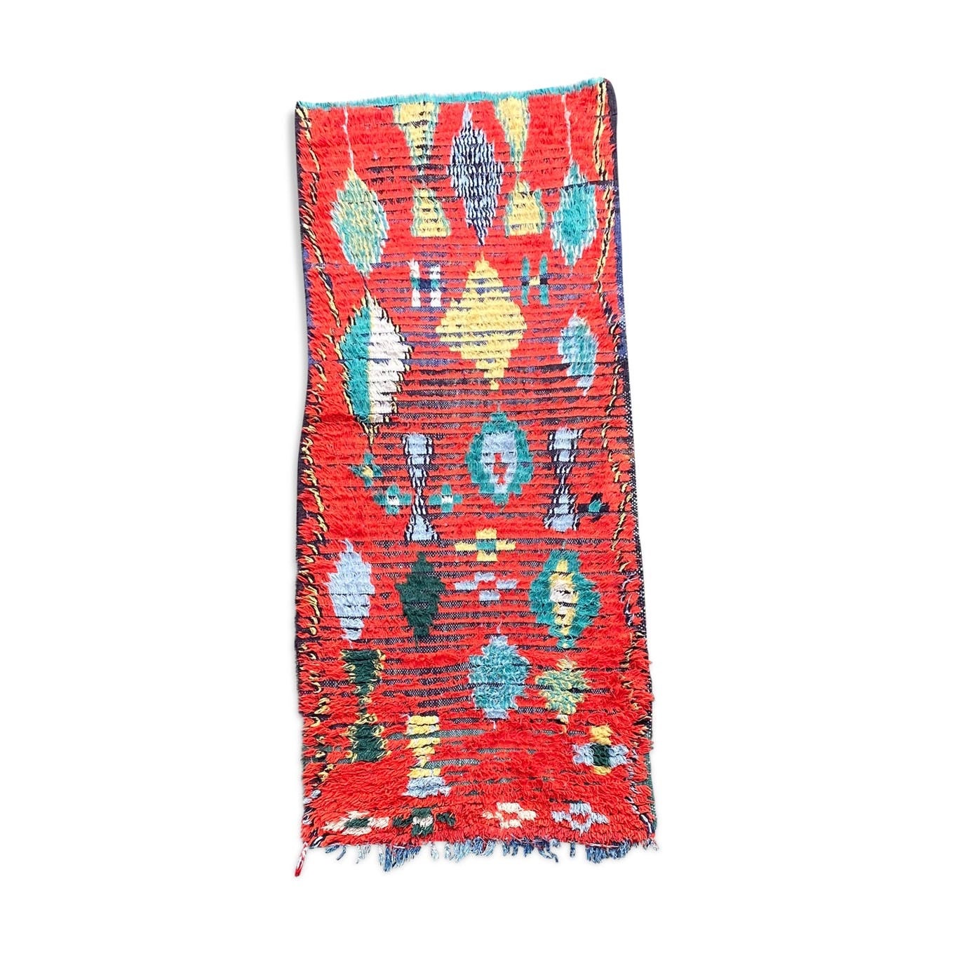 Tapis Berbere Boucherouite Vintage 105×250 cm