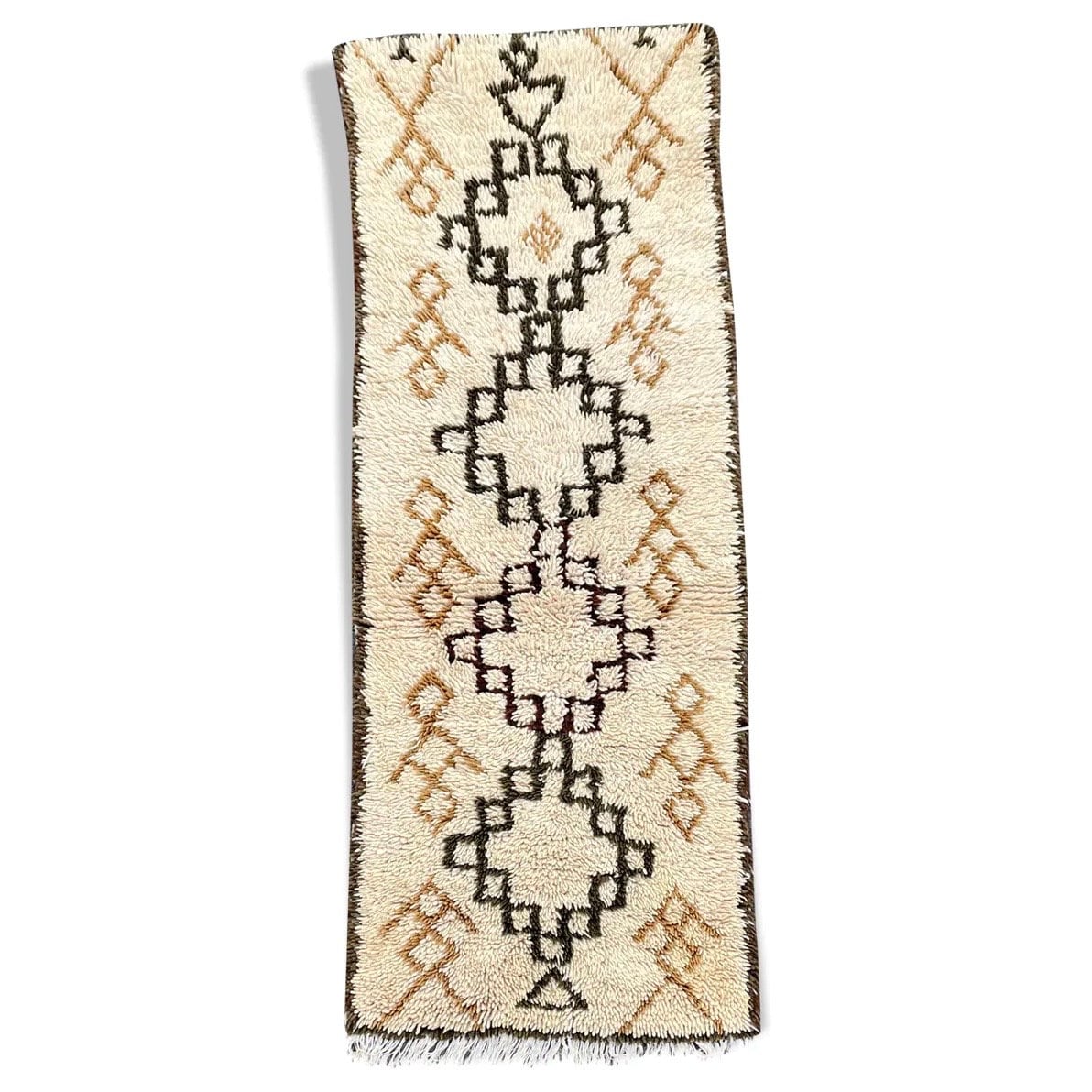 Tapis Berbere Beni Ouarain 75×195 cm, Tapis Marocain en Laine