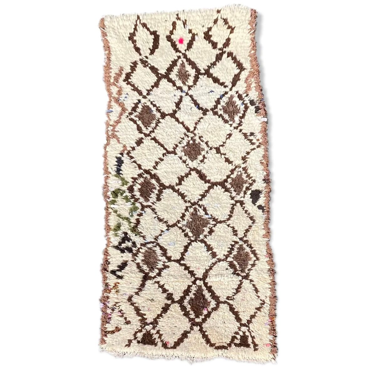 Tapis Berbere Beni Ouarain 75×190 cm, Tapis Marocain en Laine