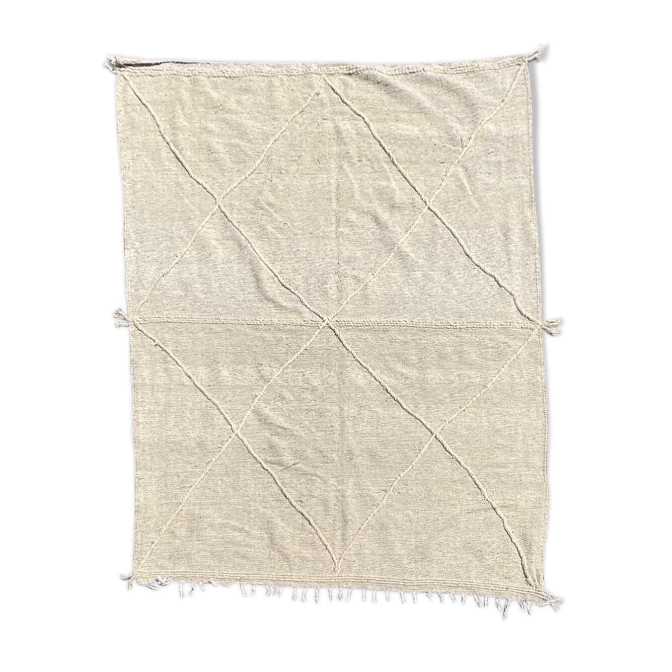 Tapis Berbere Kilim 190×305 cm, Tapis en Coton Fait Main