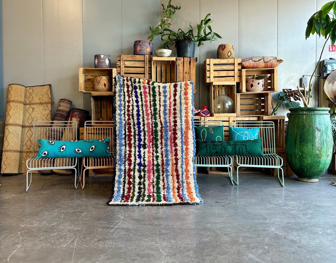 Moroccan Small Berber Rug, Living Room Floor Decor,90x165 Cm, Beni ...
