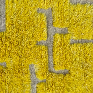 Beni Ourain Majorelle Blue Runner rug-Authentic Moroccan rug-Berber carpet-Genuine Wool rug-Handmade rug-Beni ourain style image 6