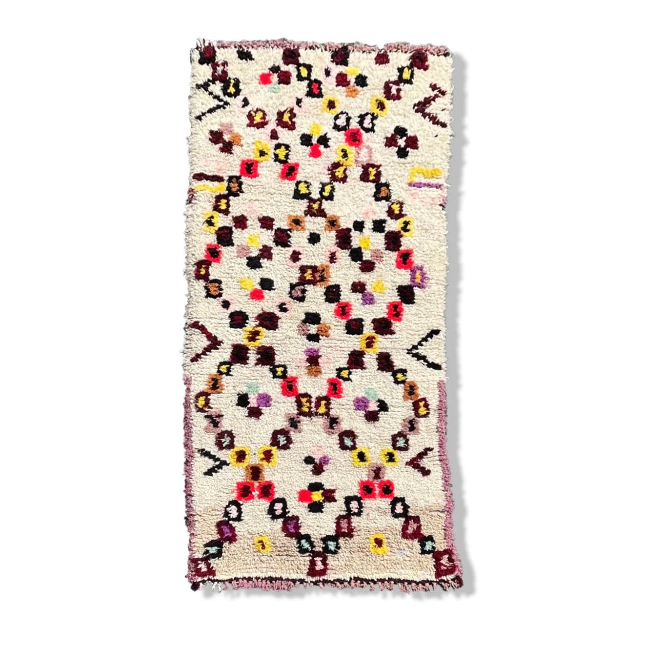 Tapis Berbere Azilal 85×200 cm, Tapis Moderne Coloré, Du Maroc Fait Main