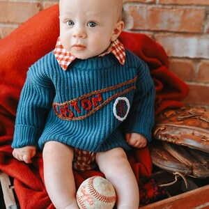 Hand Embroidered Baseball Sweater