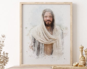 Come Follow Me, Jesus the Christ Watercolor, Jesus Picture, Jesus Christ LDS Picture, LDS Art, Digital Download