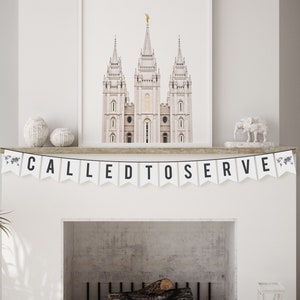 Printable Called To Serve Hanging Banner in Instant Download PDF